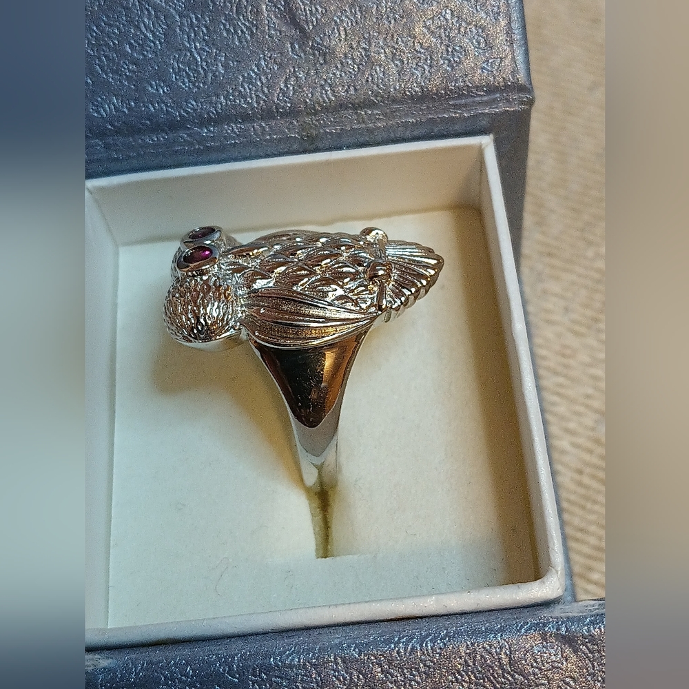 ORISSA RHODOLITE GARNET RING - Picture 4 of 5